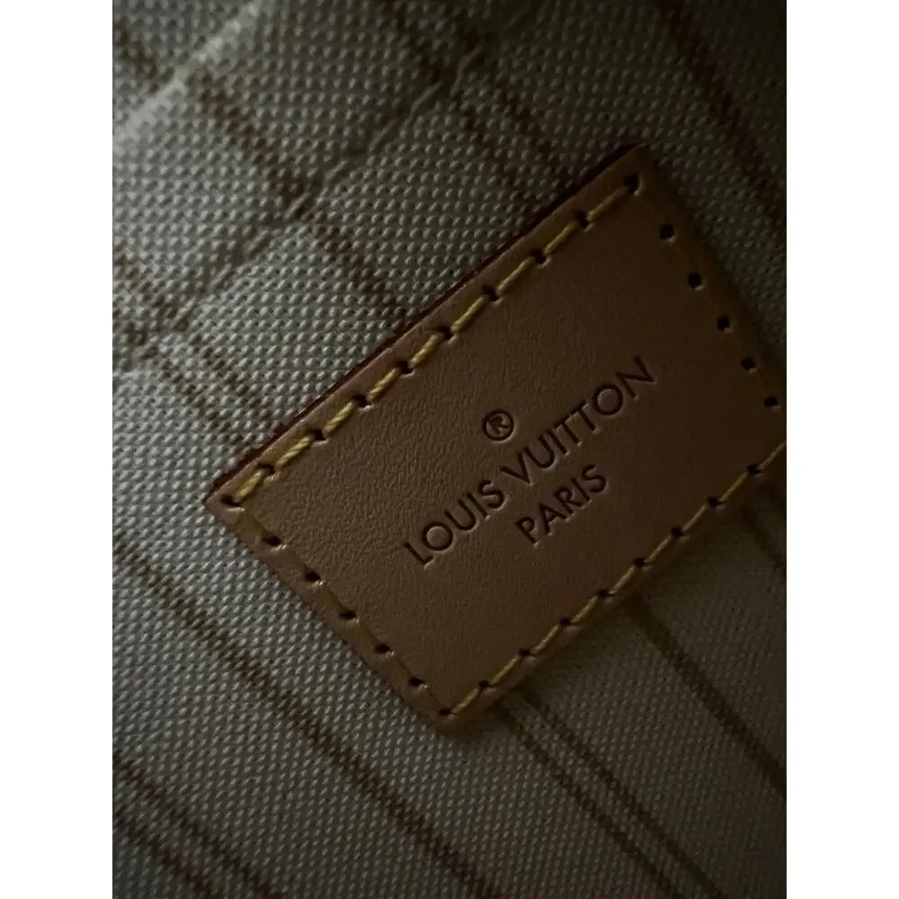 Louis Vuitton Neverfull MM Pouch Wristlet Damier Azur